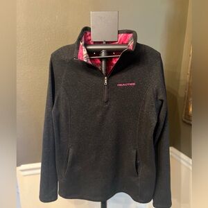Real Tree Pink Camo Accents.   Fleece Pull Over.  L